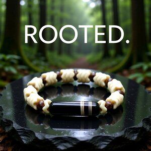 Brown Agate + Jasper & Natural Howlite! Soft Bangle - Stretch Bracelet 6.5-7"